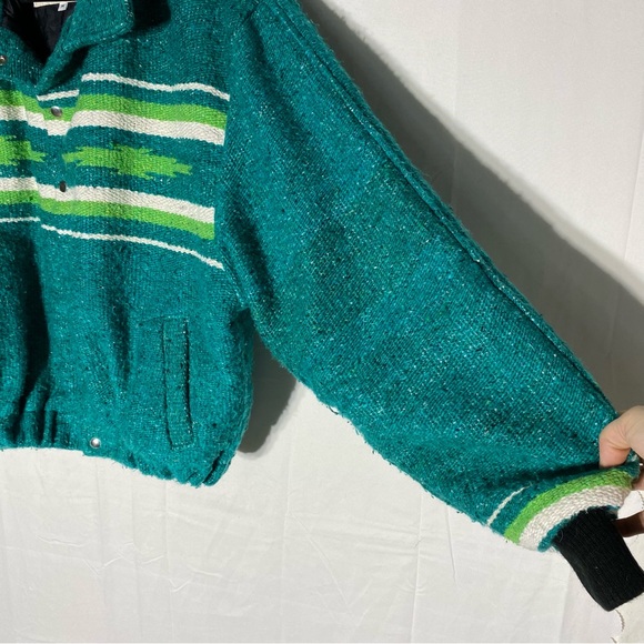 Vintage Carrot Co. Original Cocol Green Southwestern Oversized Bomber Jacket M - Picture 13 of 16